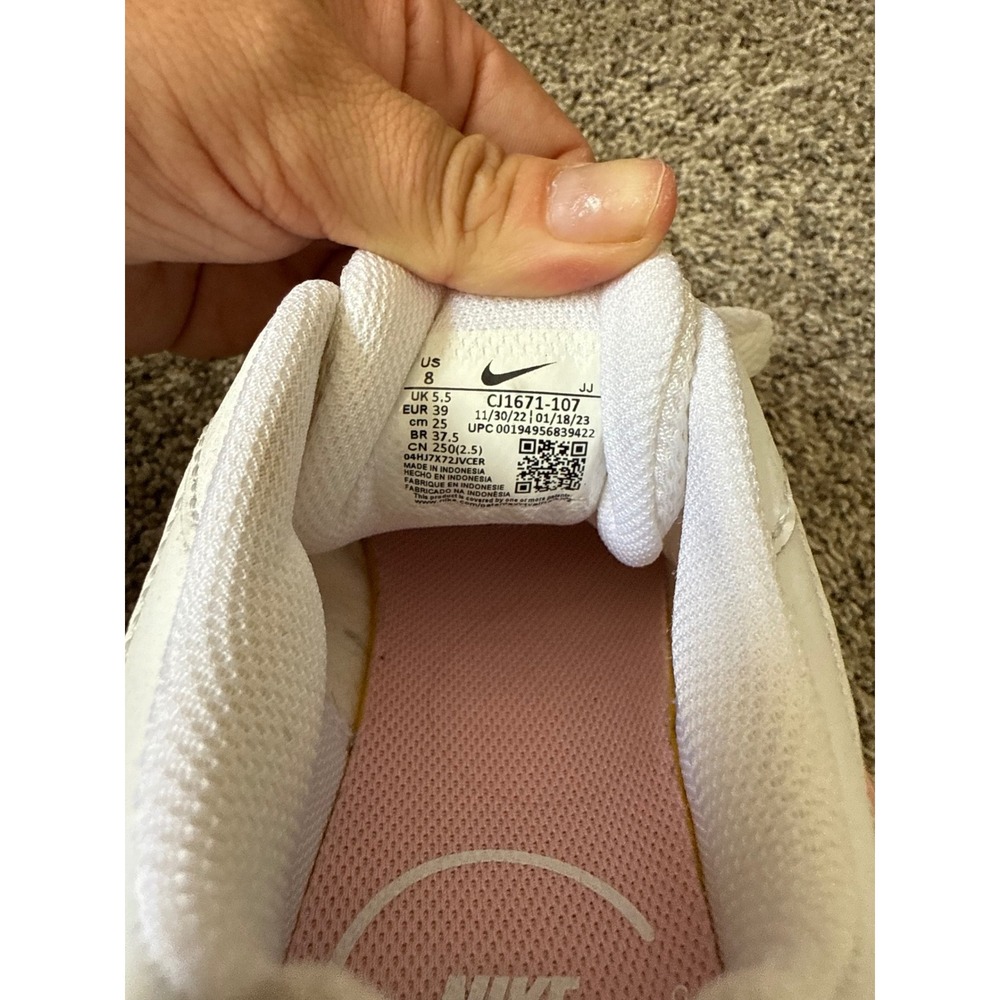 Nike Air Max Excee White Pink Mesh Sneakers Women 8 CJ1671-107 - Picture 6 of 6
